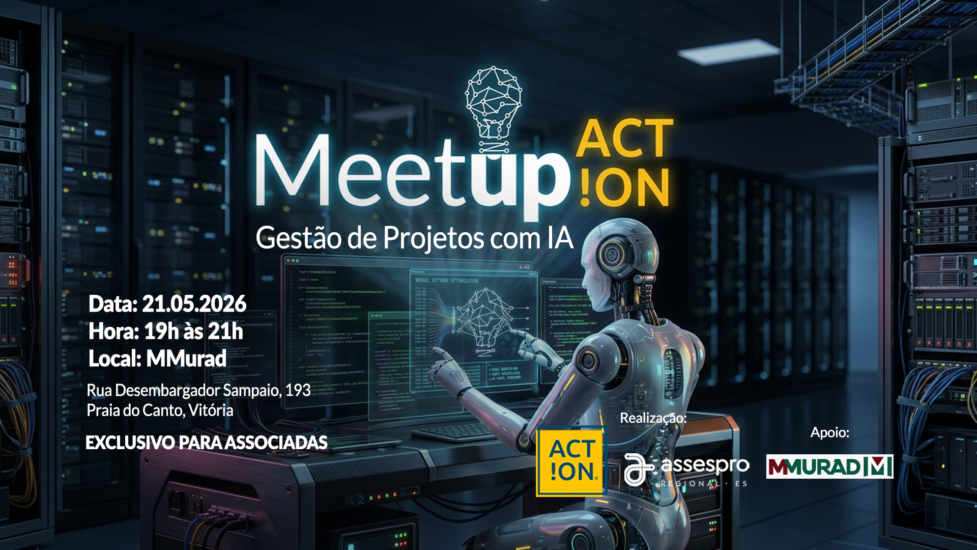 Act!on promove Meetup sobre gestão de projetos com agentes de IA em Vitória